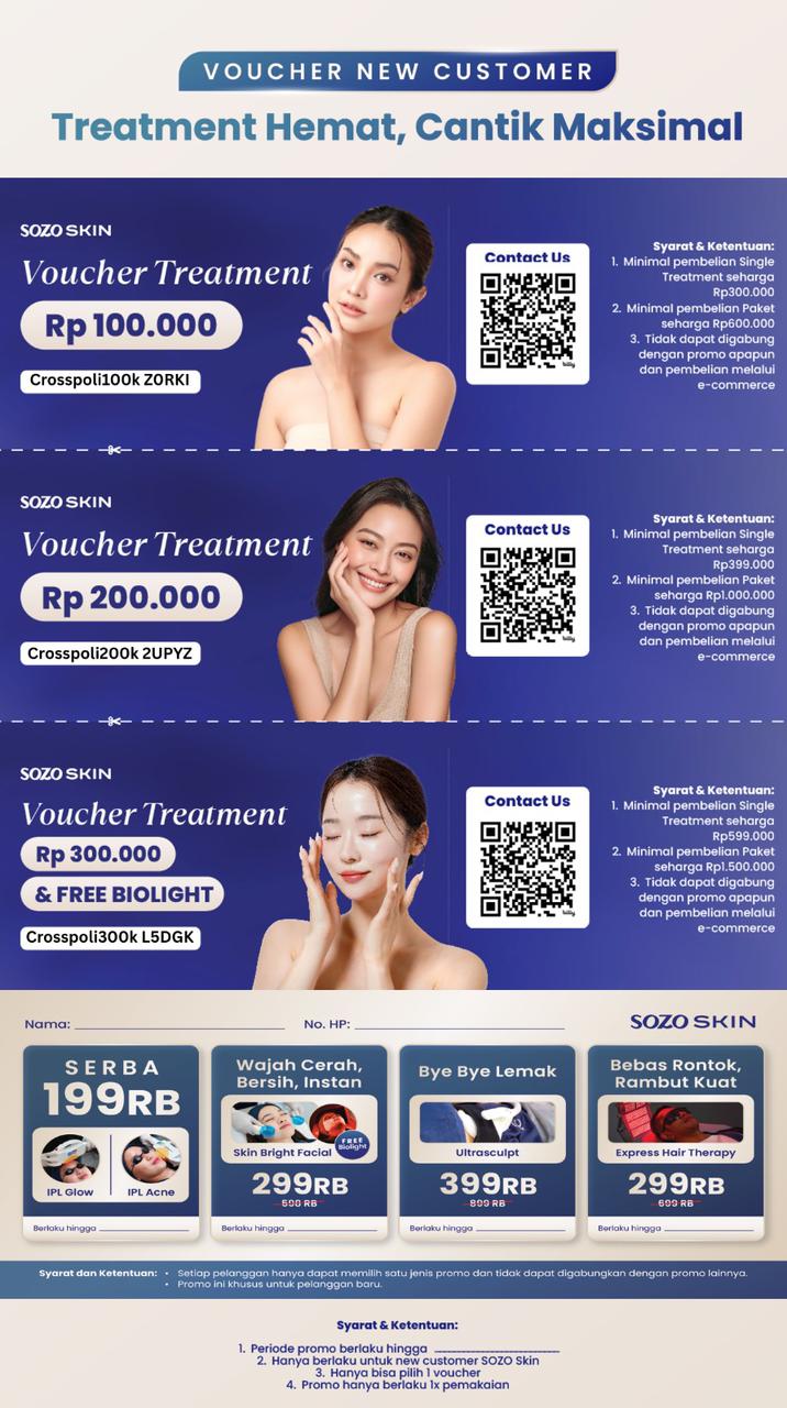 Voucher Promo Spesial Sozo Skin Clinic